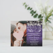 Papier Budget Tout en un violet invite photo mariage (Debout devant)