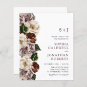 Papier Budget tout en une seule Moody Floral Faire-part d (Devant / Derrière)