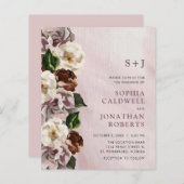 Papier Budget tout en une seule Moody Floral Faire-part d (Devant / Derrière)