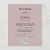 Papier Budget tout en une seule Moody Floral Faire-part d (Dos)