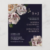 Papier Budget tout en une seule Moody Floral Faire-part d (Devant)