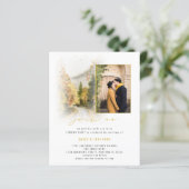 Papier Budget Trees Photo QR Soirée Mariage Invitation (Debout devant)