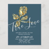Papier BUDGET Trending True Love Gold Rose Wedding Invite (Devant)