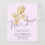 Papier BUDGET Trending True Love Gold Rose Wedding Invite (Devant)