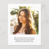 Papier Budget Trendy 2 Photo Graduation Faire-part (Dos)