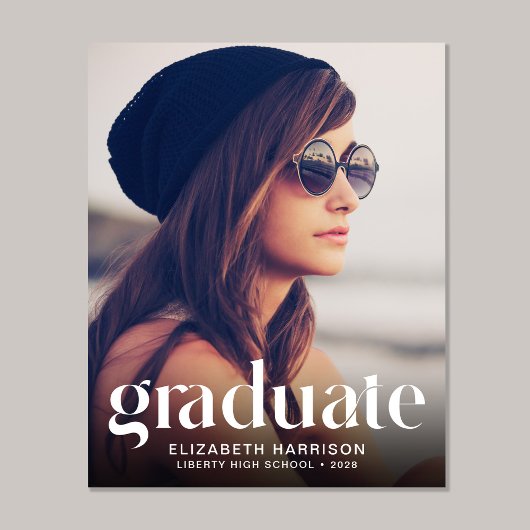 Papier Budget Trendy Type Graduation Faire-part photo