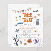 Papier Budget Trick or Treat Halloween fête d'anniversair (Devant / Derrière)