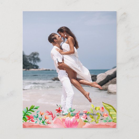 Papier Budget Tropical Beach Calligraphy Enregistrer la d (Dos)