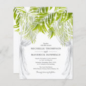 Papier Budget Tropical Beach Wedding Invitation (Devant / Derrière)