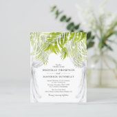 Papier Budget Tropical Beach Wedding Invitation (Debout devant)