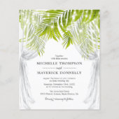 Papier Budget Tropical Beach Wedding Invitation (Devant)