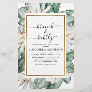 Papier Budget Tropical Brunch & Bubbly Fête des mariées