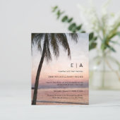 Papier Budget Tropical Destination Beach Invitation de ma (Debout devant)