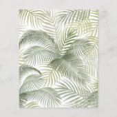 Papier Budget Tropical Floral Arch Fête des mariées d'été (Dos)