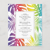 Papier BUDGET Tropical gay lesbian faire-part de mariage (Devant)