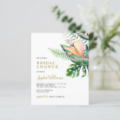 Papier Budget Tropical Green Invitation à la douche nupti (Debout devant)