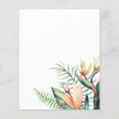 Papier Budget Tropical Greenery Baby Shower Invitation (Dos)