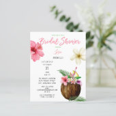 Papier Budget Tropical Hawaiian Floral Fête des mariées (Debout devant)