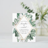Papier Budget Tropical Magnolia Mariages Invitations (Debout devant)