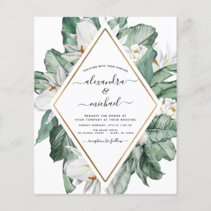 Papier Budget Tropical Magnolia Mariages Invitations