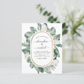 Papier Budget Tropical Magnolia Mariages Invitations (Debout devant)