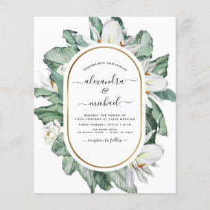 Papier Budget Tropical Magnolia Mariages Invitations