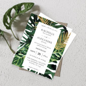 Papier Budget Tropical Palm Leaf Gold 1B Mariage