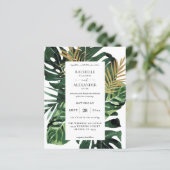 Papier Budget Tropical Palm Leaf Gold 1B Mariage (Debout devant)