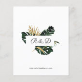 Papier Budget Tropical Palm Leaf Gold 1B Mariage (Dos)