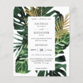 Papier Budget Tropical Palm Leaf Gold 1B Mariage (Devant)