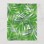 Papier Budget Tropical Palm Leaf Green Invitation (Dos)
