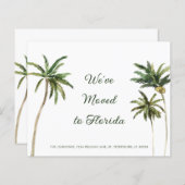 Papier Budget Tropical Palm Trees Moving Faire-part (Devant / Derrière)