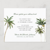 Papier Budget Tropical Palm Trees Moving Faire-part (Dos)