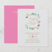 Papier BUDGET Tropical rose Fête des mariées ou Mariage (Devant / Derrière)