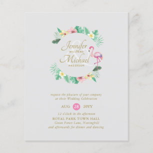 Papier BUDGET Tropical rose Fête des mariées ou Mariage