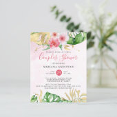 Papier Budget Tropical Summer Floral Couples Baby shower (Debout devant)