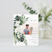 Papier Budget Tropical White Floral Photo Enregistrer la (Debout devant)