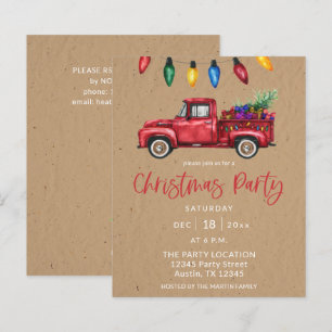 Papier Budget Truck de Noël & Lumières Faux Kraft Party