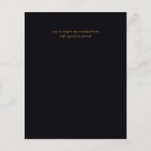 Papier BUDGET Turquoise Aqua Gold Agate Mariage Invitatio (Dos)