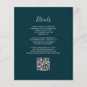 Papier Budget Turquoise Argent Agate Code QR Mariage (Dos)