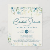 Papier Budget Turquoise Bleu Beige Fleur sauvage Fête des (Devant / Derrière)