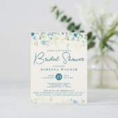 Papier Budget Turquoise Bleu Beige Fleur sauvage Fête des (Debout devant)