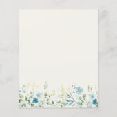 Papier Budget Turquoise Bleu Beige Fleur sauvage Fête des (Dos)