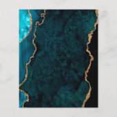 Papier Budget Turquoise Blue Agate QR Code Mariage Invita (Dos)