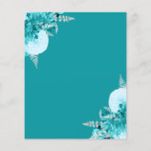 Papier Budget Turquoise Floral Wedding Save the Date (Dos)