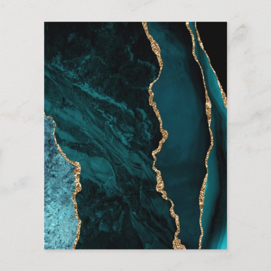 Papier Budget Turquoise Gold Agners Corners Rust Mariage (Dos)