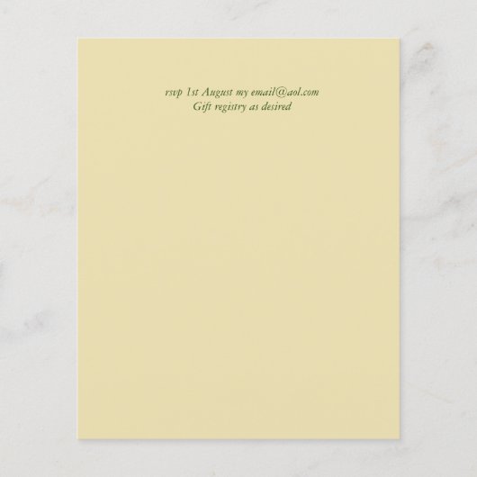 Papier BUDGET Turquoise Gold Greenery Wreath Wedding Invi (Dos)