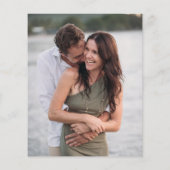 Papier Budget Turquoise Green Floral Gold Mariage photo (Dos)