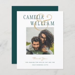 Papier BUDGET Turquoise Mariage vert PHOTO Merci