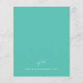 Papier Budget Turquoise MOD Calligraphy Mariage (Dos)